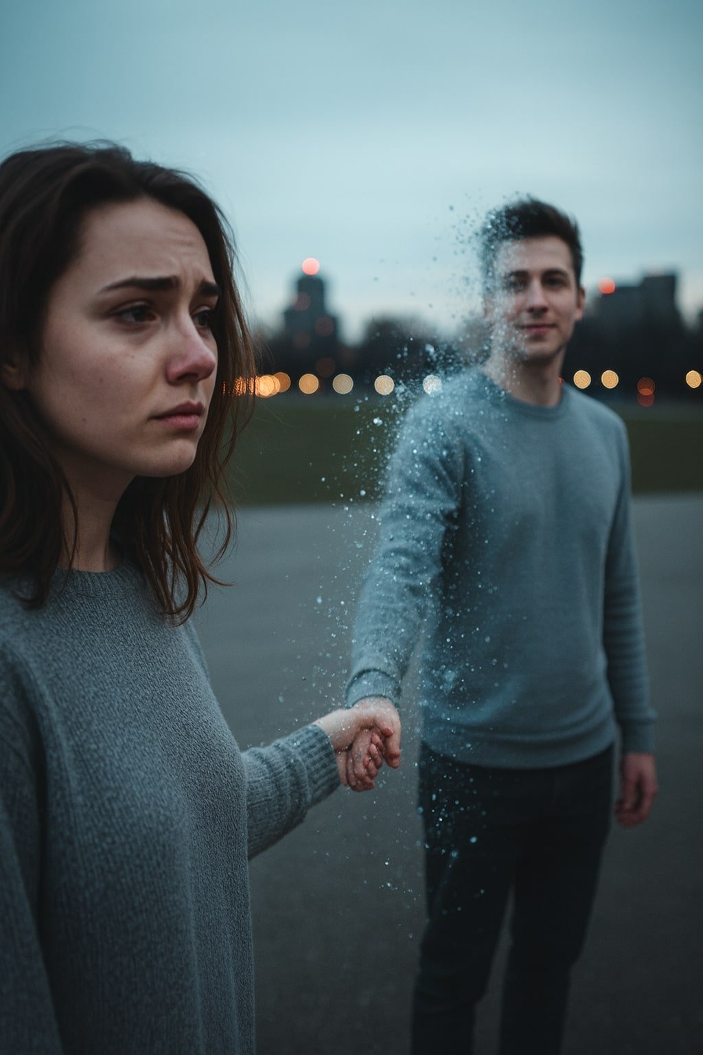 Person watching someone walk away emotionally, showing pain of one-sided love.