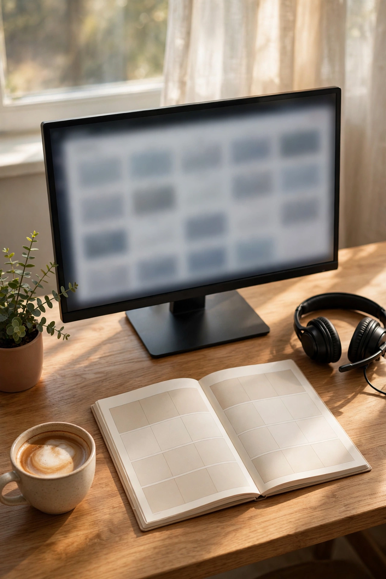 Virtual assistant on a video call with a laptop